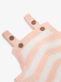 The Little Tailor Baby Chevron Design Knitted 100% Cotton Romper