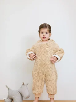 The Little Tailor Baby Chunky Sherpa Fleece Pramsuit