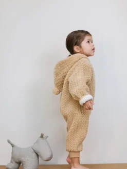 The Little Tailor Baby Chunky Sherpa Fleece Pramsuit
