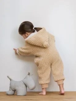 The Little Tailor Baby Chunky Sherpa Fleece Pramsuit