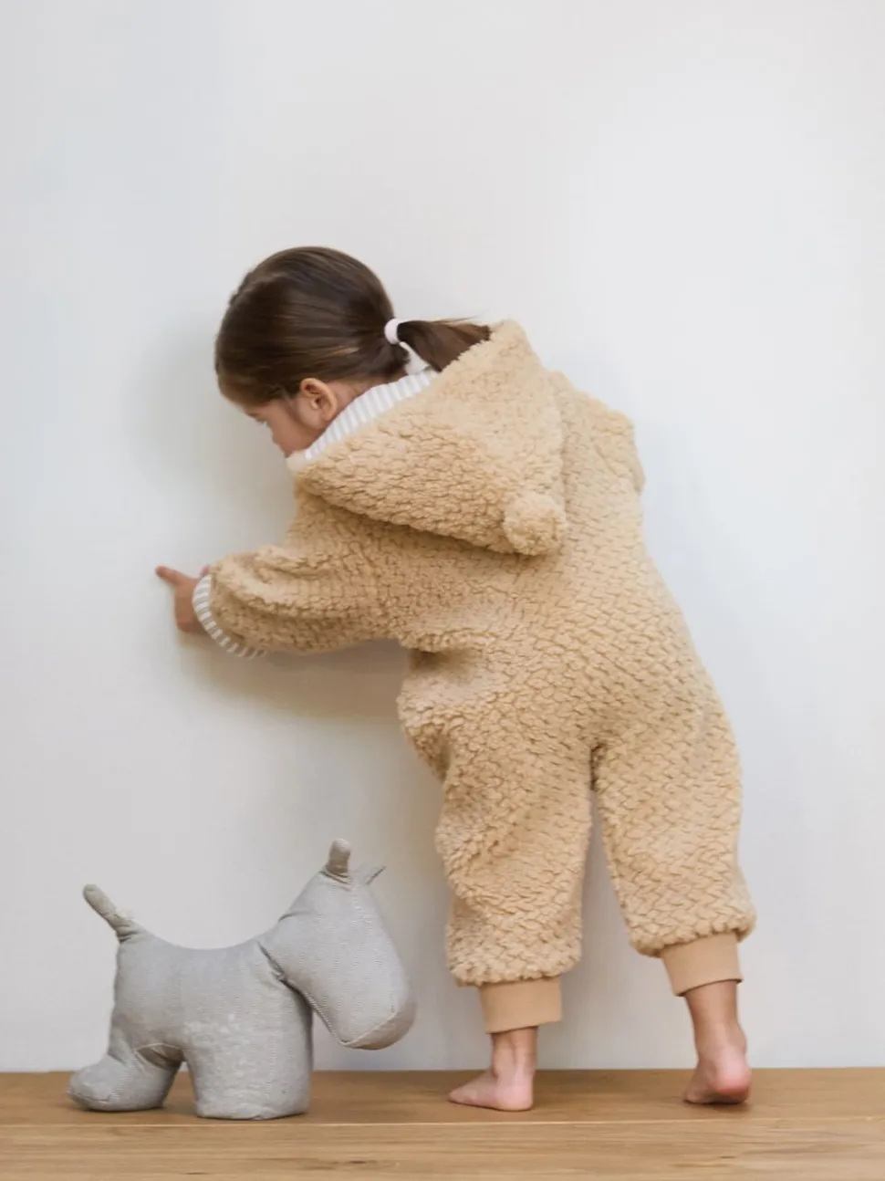The Little Tailor Baby Chunky Sherpa Fleece Pramsuit