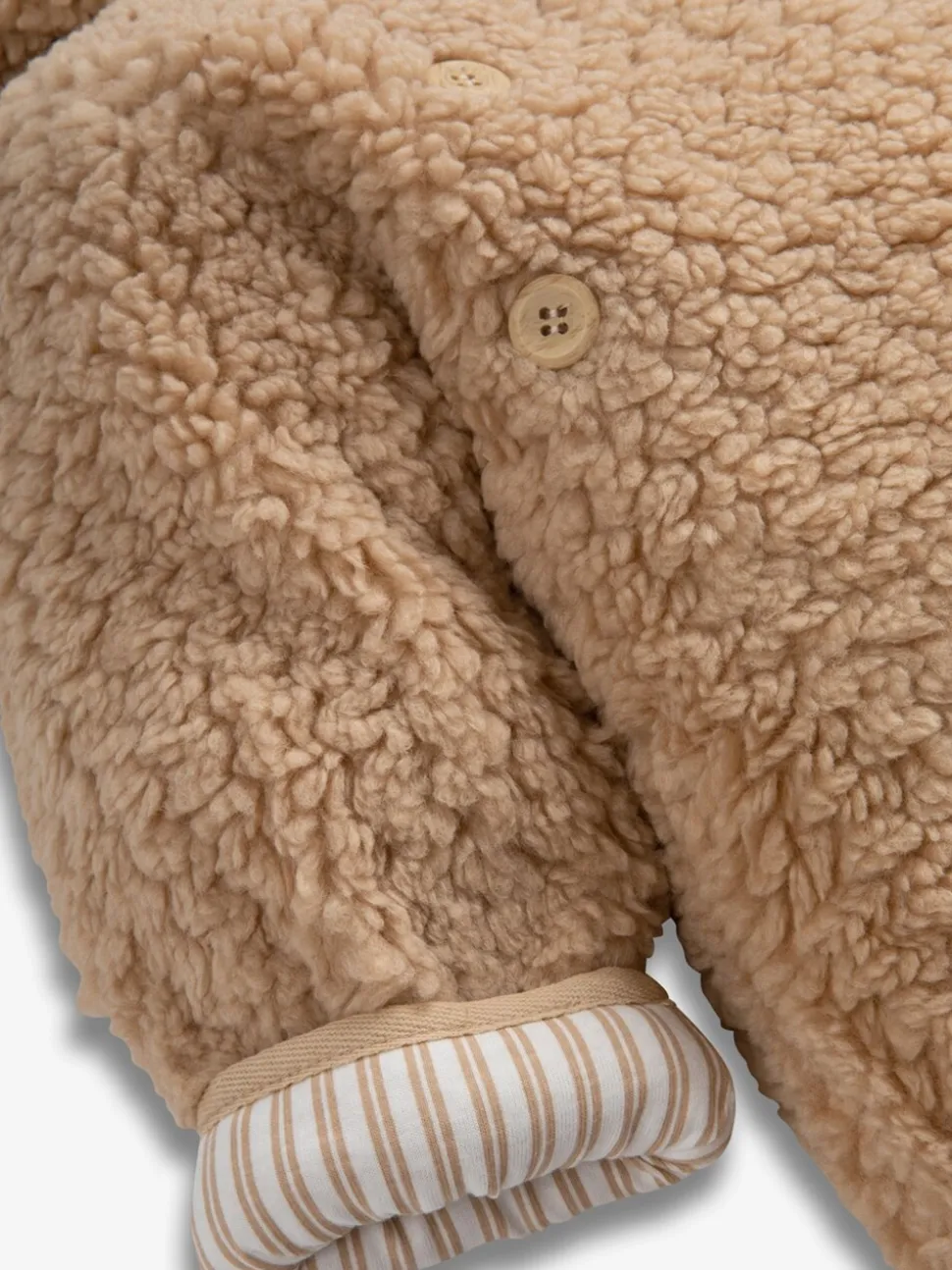 The Little Tailor Baby Chunky Sherpa Fleece Pramsuit