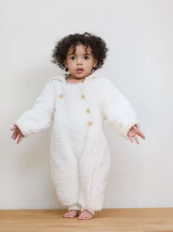 The Little Tailor Baby Chunky Sherpa Fleece Pramsuit