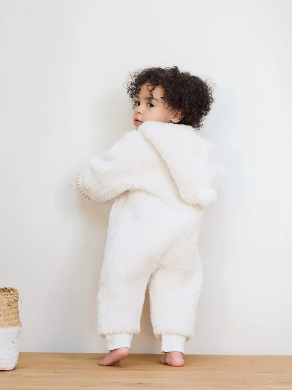 The Little Tailor Baby Chunky Sherpa Fleece Pramsuit