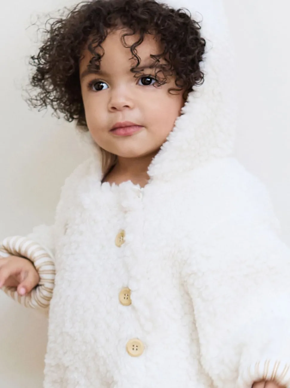 The Little Tailor Baby Chunky Sherpa Fleece Pramsuit