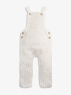 The Little Tailor Baby Chunky Sherpa Fleece Dungarees and Bodysuit Set