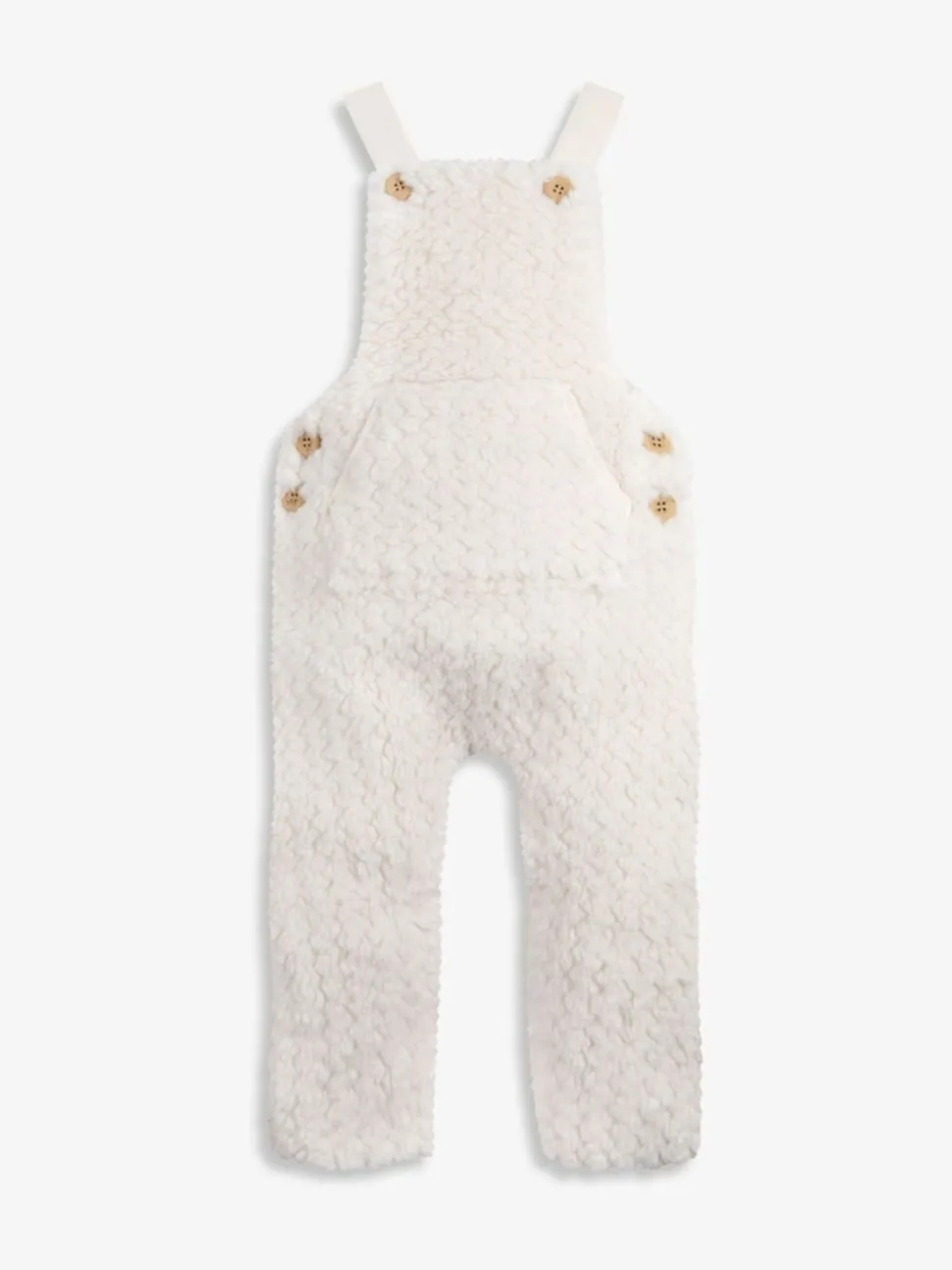 The Little Tailor Baby Chunky Sherpa Fleece Dungarees and Bodysuit Set