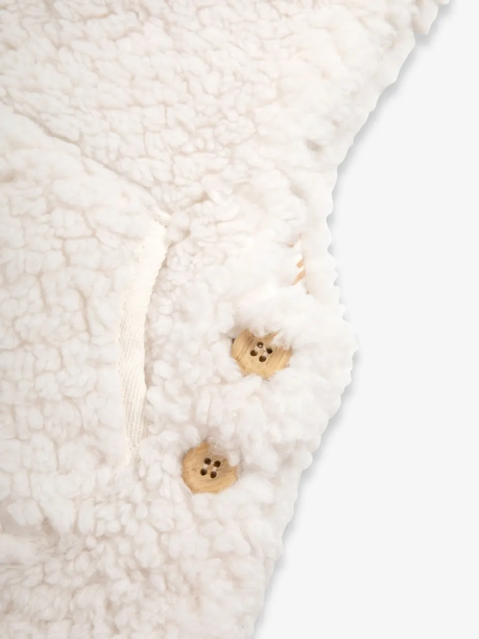 The Little Tailor Baby Chunky Sherpa Fleece Dungarees and Bodysuit Set