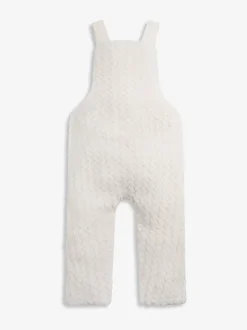 The Little Tailor Baby Chunky Sherpa Fleece Dungarees and Bodysuit Set