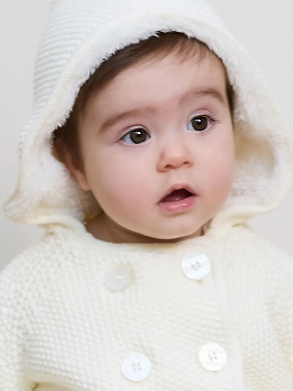 The Little Tailor Baby 100% Cotton Plush Lined Pixie Pram Coat