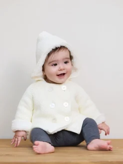The Little Tailor Baby 100% Cotton Plush Lined Pixie Pram Coat