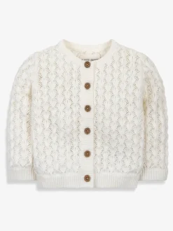 The Little Tailor Baby 100% Cotton Scallop Design Pointelle Cardigan