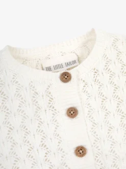 The Little Tailor Baby 100% Cotton Scallop Design Pointelle Cardigan