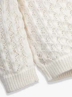 The Little Tailor Baby 100% Cotton Scallop Design Pointelle Cardigan