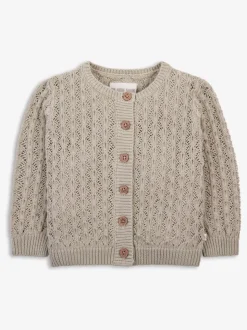 The Little Tailor Baby 100% Cotton Scallop Design Pointelle Cardigan