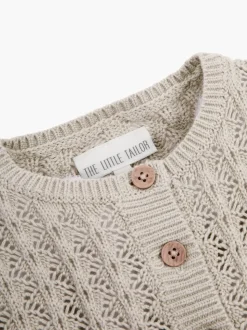 The Little Tailor Baby 100% Cotton Scallop Design Pointelle Cardigan