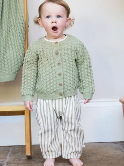 The Little Tailor Baby 100% Cotton Scallop Design Pointelle Cardigan