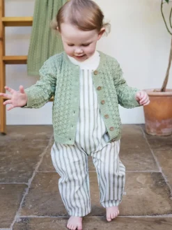 The Little Tailor Baby 100% Cotton Scallop Design Pointelle Cardigan