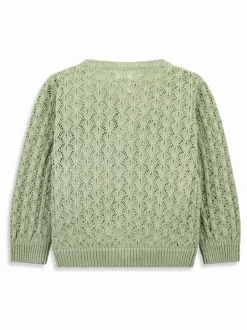 The Little Tailor Baby 100% Cotton Scallop Design Pointelle Cardigan