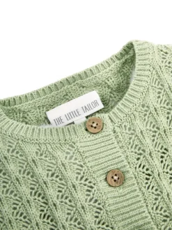 The Little Tailor Baby 100% Cotton Scallop Design Pointelle Cardigan