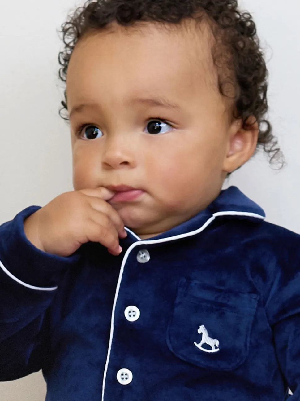 The Little Tailor Baby Luxury Soft Touch Velour Christmas Onsie Rompersuit