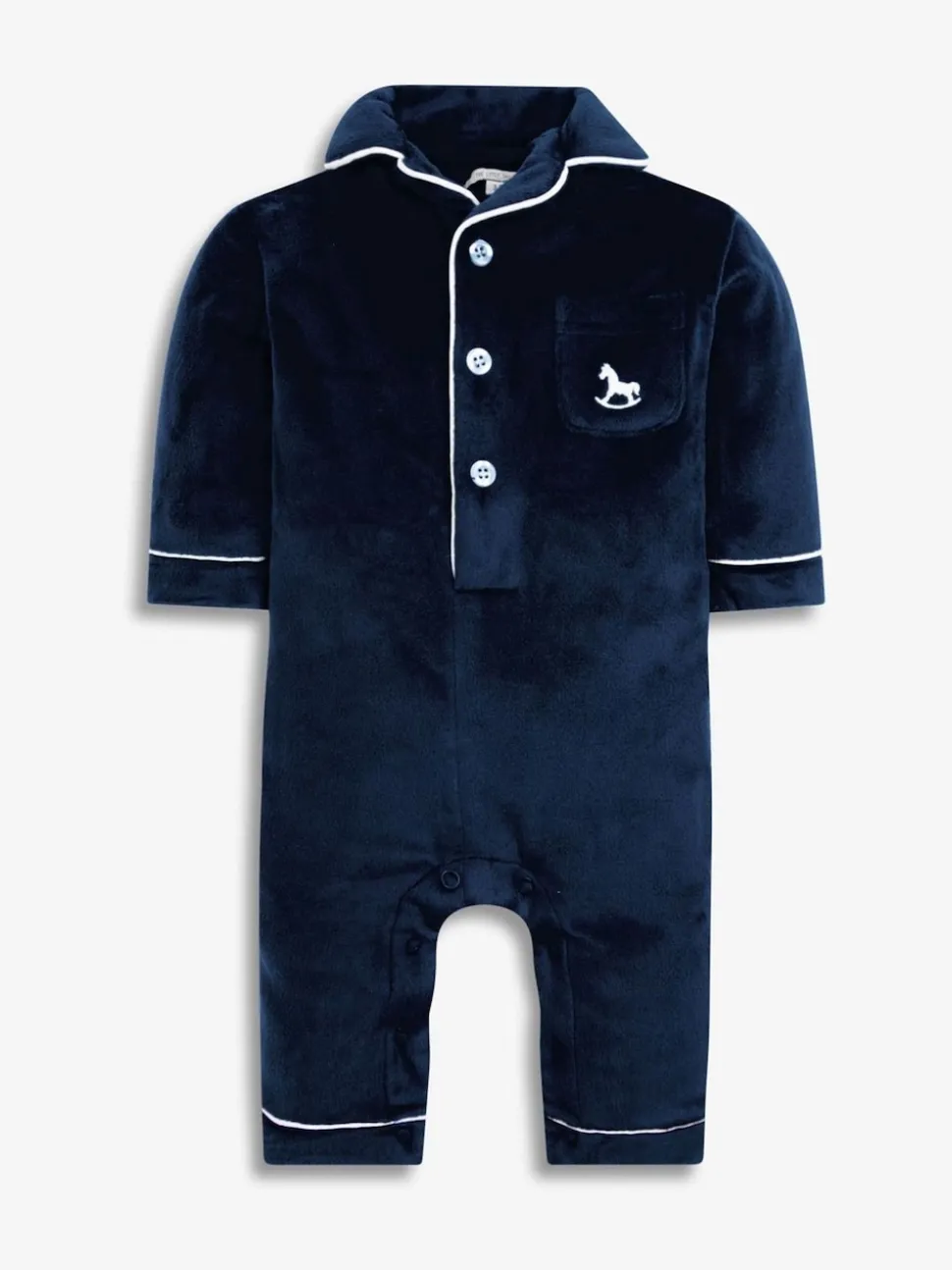 The Little Tailor Baby Luxury Soft Touch Velour Christmas Onsie Rompersuit