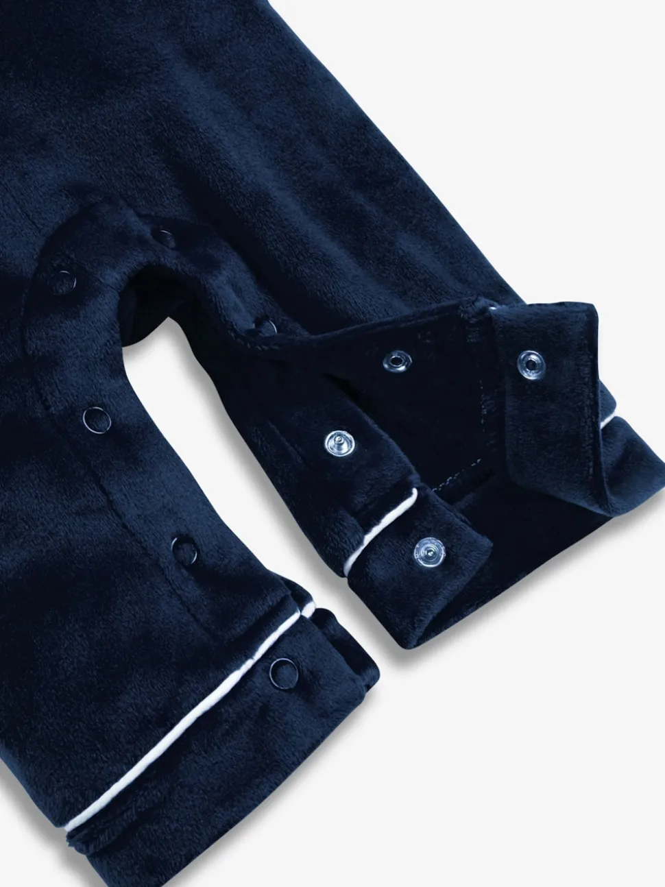 The Little Tailor Baby Luxury Soft Touch Velour Christmas Onsie Rompersuit