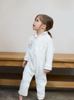 The Little Tailor Baby Luxury Soft Touch Velour Christmas Onsie Rompersuit
