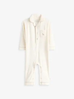 The Little Tailor Baby Luxury Soft Touch Velour Christmas Onsie Rompersuit