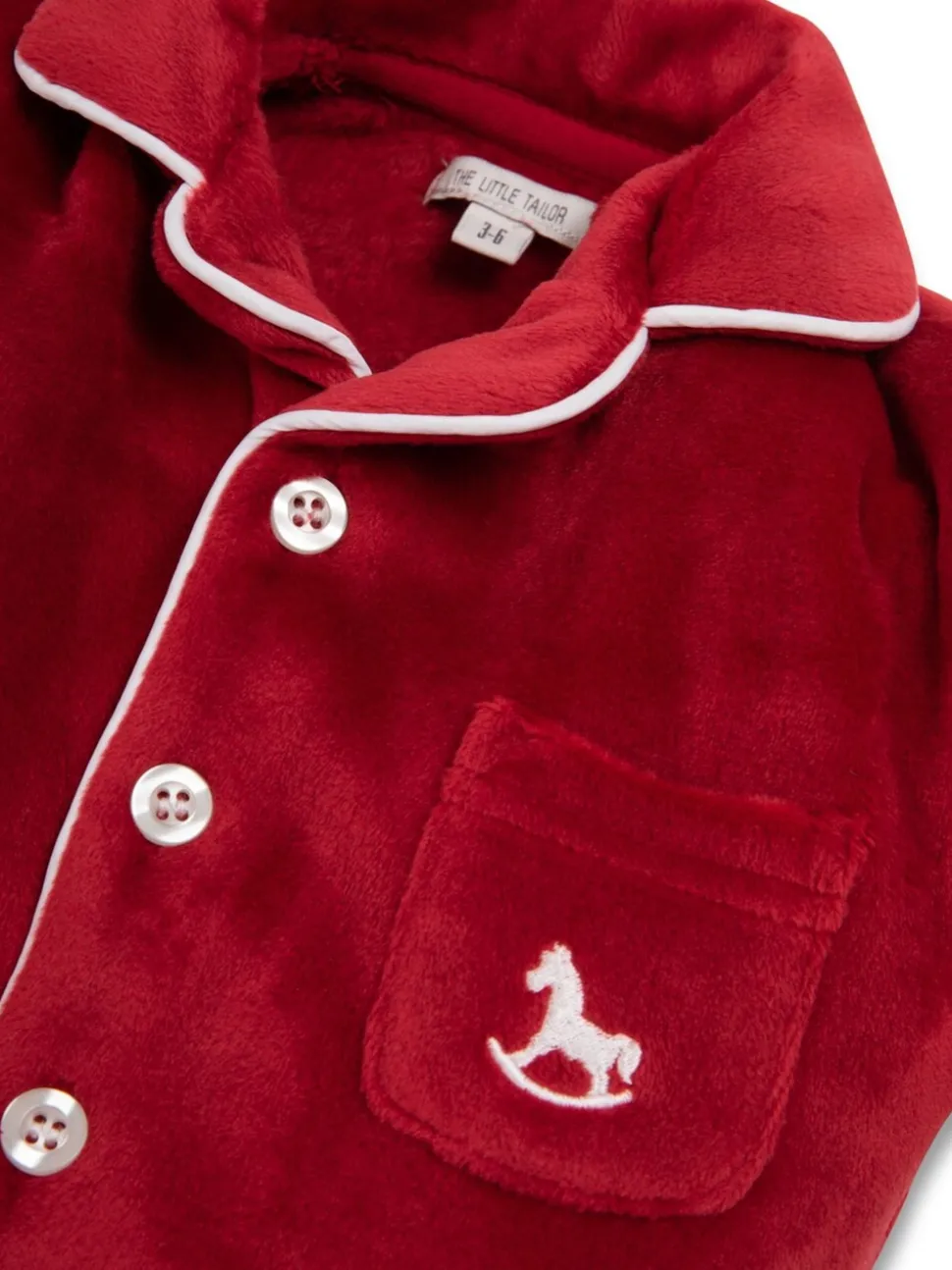 The Little Tailor Baby Luxury Soft Touch Velour Christmas Onsie Rompersuit