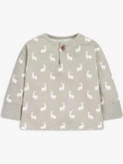 The Little Tailor Baby 2 Piece Jersey Bunny Print 100% Cotton Gift Set