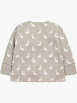 The Little Tailor Baby 2 Piece Jersey Bunny Print 100% Cotton Gift Set