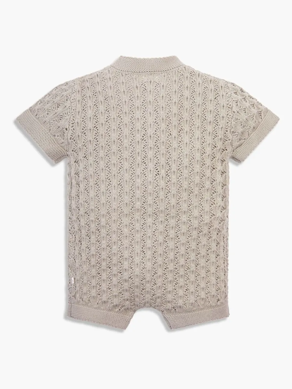 The Little Tailor Baby Scallop Design Pointelle Button Through 100% Cotton Romper