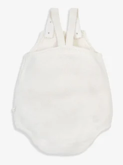 The Little Tailor Baby White Stylish Knitted 100% Cotton Romper