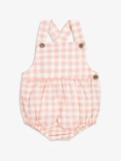 The Little Tailor Baby Woven Shorty 100% Cotton Dungarees