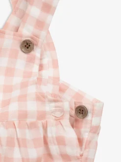 The Little Tailor Baby Woven Shorty 100% Cotton Dungarees
