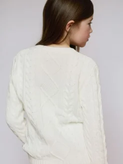 The Little Tailor Fisherman Cable Knit 100% Cotton Jumper