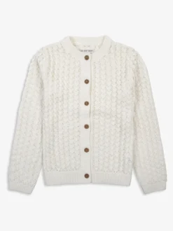 The Little Tailor Kids Scallop Design Pointelle Cardigan