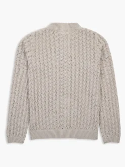 The Little Tailor Kids Scallop Design Pointelle Cardigan