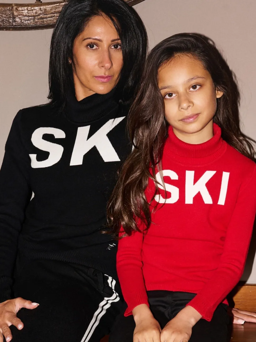 The Little Tailor Kids Ski Text Christmas Jumper