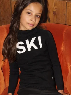 The Little Tailor Kids Ski Text Christmas Jumper