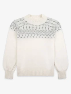 The Little Tailor Kids Smart Fairisle Knit Crew Neck Christmas Jumper