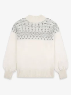 The Little Tailor Kids Smart Fairisle Knit Crew Neck Christmas Jumper