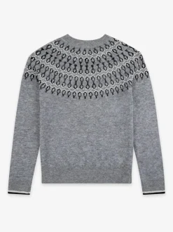 The Little Tailor Kids Smart Fairisle Knit Crew Neck Christmas Jumper