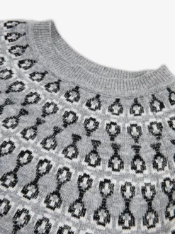 The Little Tailor Kids Smart Fairisle Knit Crew Neck Christmas Jumper