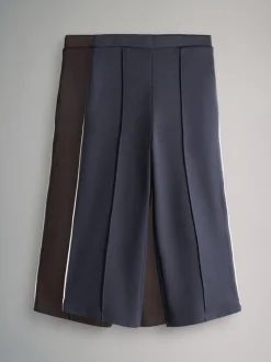The Set Chocolate Brown 2 Pack Modal Jersey Wide Leg Joggers
