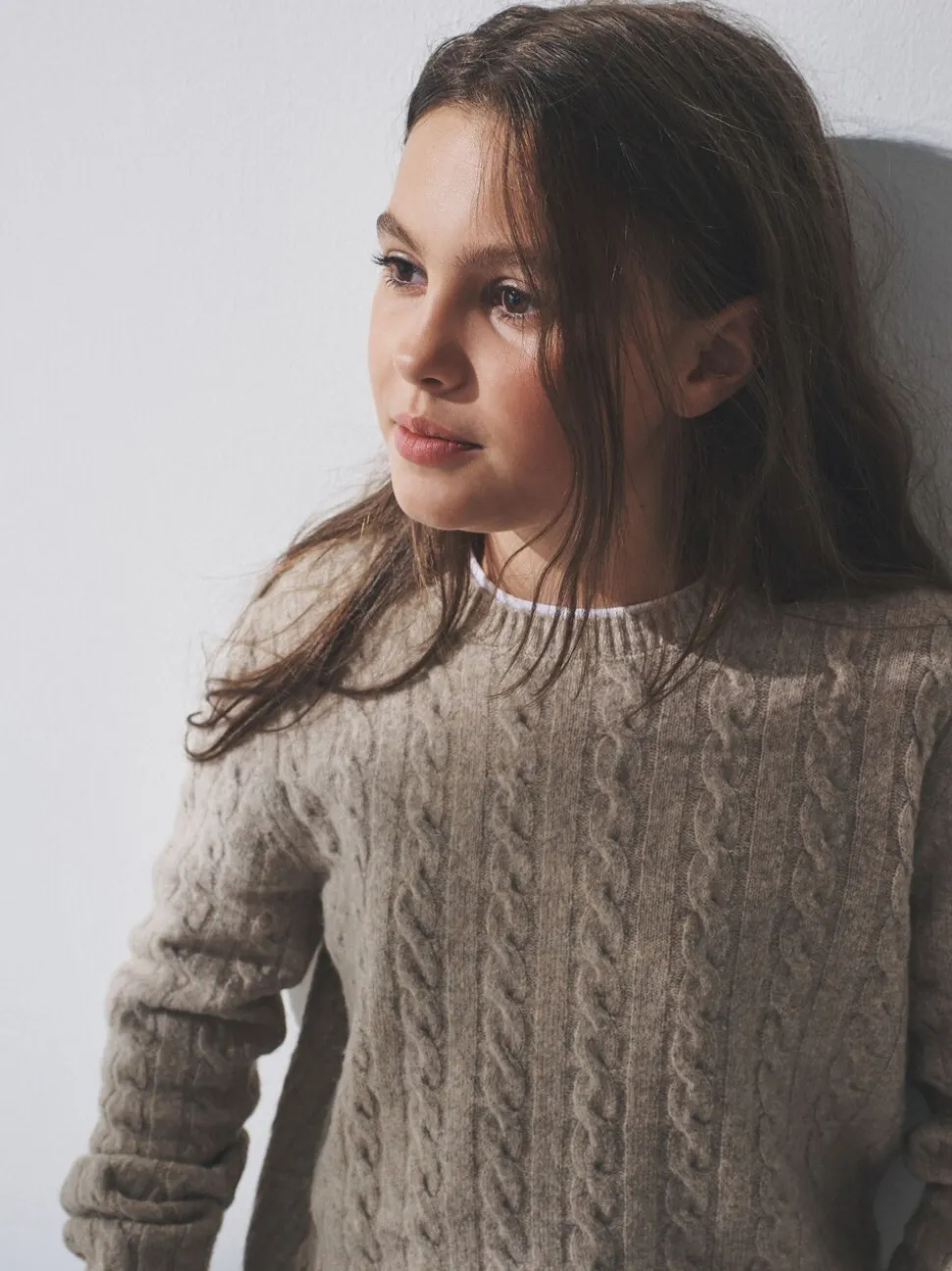 The Set 2 Pack Cable Knit Jumpers Pink/Brown