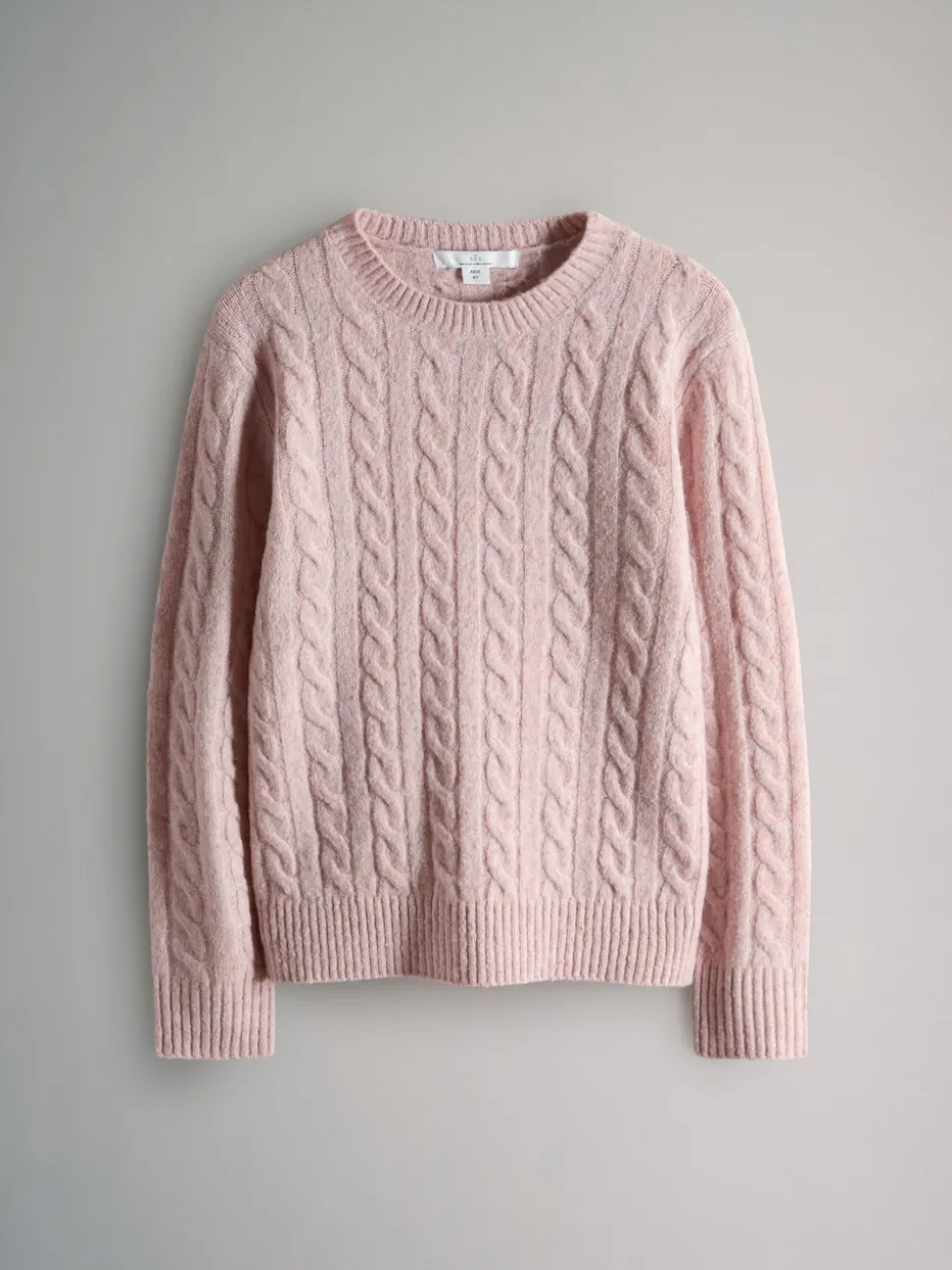 The Set 2 Pack Cable Knit Jumpers Pink/Brown