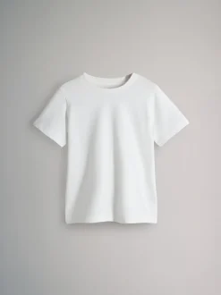 The Set 5 Pack Regular Short Sleeve Cotton T-Shirts Brown/Red/Pink/White