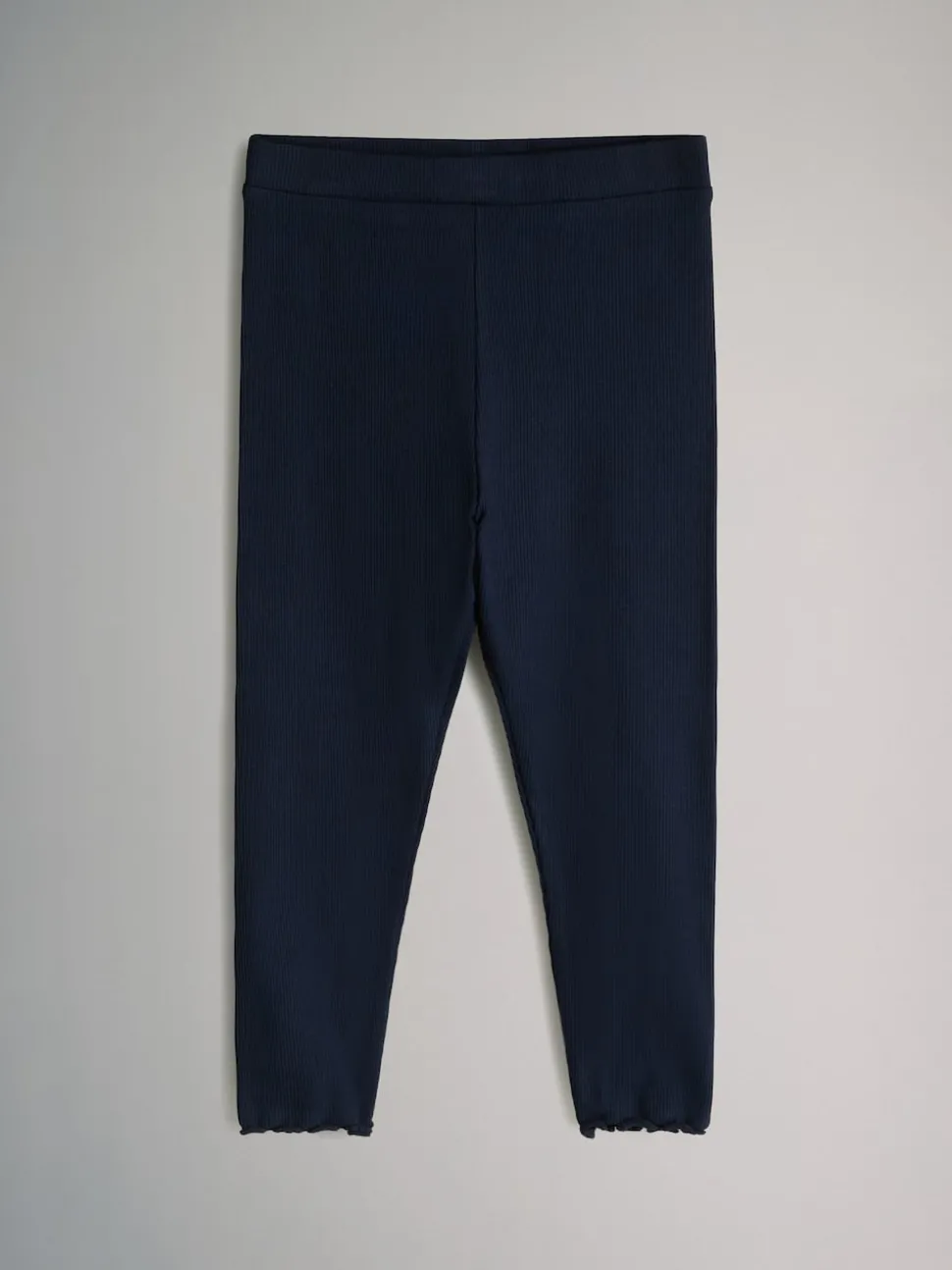 The Set 4 Pack Rib Cotton Leggings Navy Blue/Red/Pink/Stripe